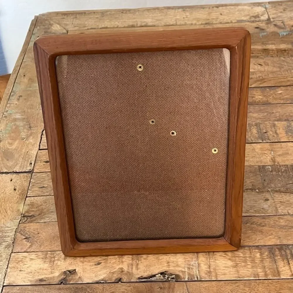 Vintage MC Teak Wood Picture Frame Rounded Borders Fits 9 x 7 Photos